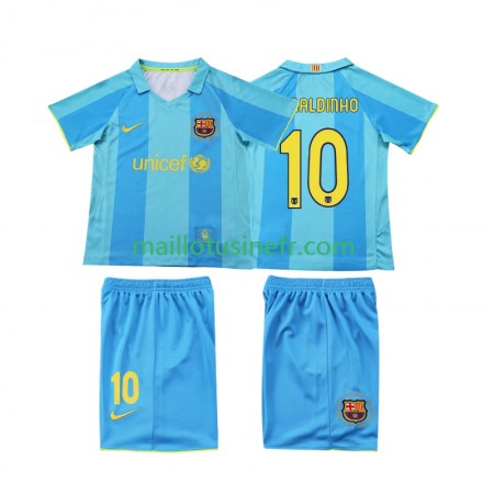 Maillot de Foot FC Barcelone RONALDINHO 10 2007 2008 Extérieur Retro - Enfant